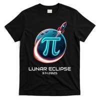 Lunar Eclipse Pi Day 2025 Rocket Launch T-Shirt