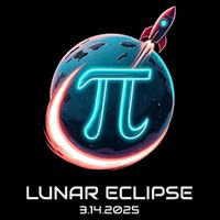 Lunar Eclipse Pi Day 2025 Rocket Launch T-Shirt