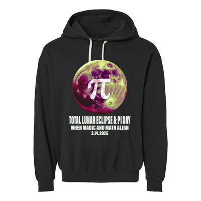 Lunar Eclipse Pi Day 3/14/2025 Total Lunar Eclipse 2025 Gift Garment-Dyed Fleece Hoodie