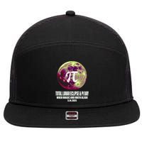 Lunar Eclipse Pi Day 3/14/2025 Total Lunar Eclipse 2025 Gift 7 Panel Mesh Trucker Snapback Hat