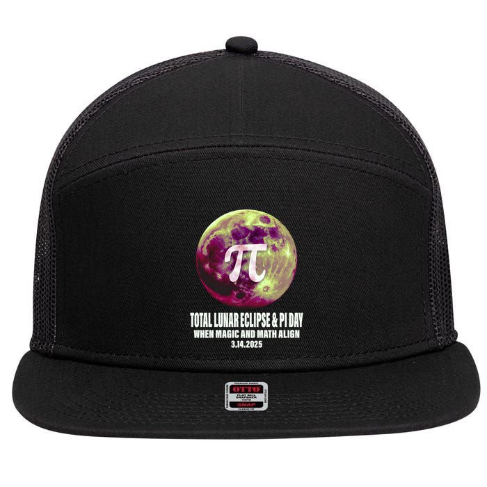 Lunar Eclipse Pi Day 3/14/2025 Total Lunar Eclipse 2025 Gift 7 Panel Mesh Trucker Snapback Hat