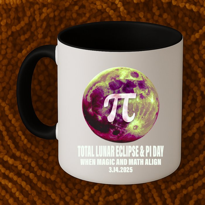 Lunar Eclipse Pi Day 3/14/2025 Total Lunar Eclipse 2025 Gift Mug