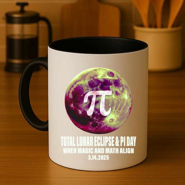 Lunar Eclipse Pi Day 3/14/2025 Total Lunar Eclipse 2025 Gift Mug