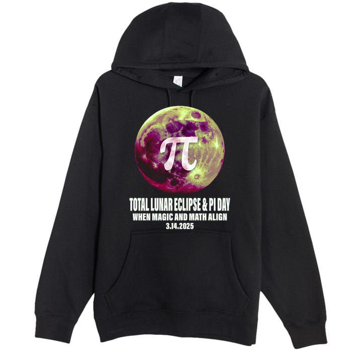 Lunar Eclipse Pi Day 3/14/2025 Total Lunar Eclipse 2025 Gift Premium Pullover Hoodie