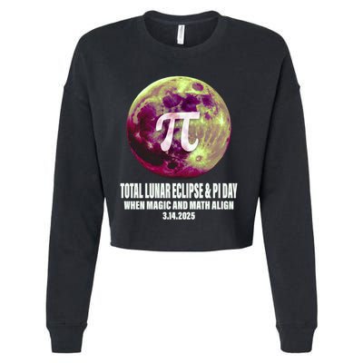 Lunar Eclipse Pi Day 3/14/2025 Total Lunar Eclipse 2025 Gift Cropped Pullover Crew