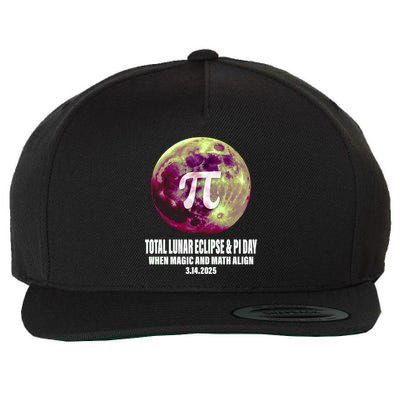 Lunar Eclipse Pi Day 3/14/2025 Total Lunar Eclipse 2025 Gift Wool Snapback Cap