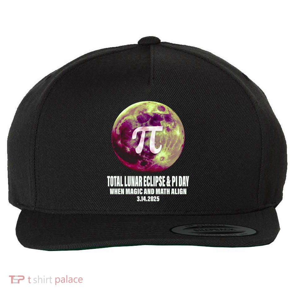 Lunar Eclipse Pi Day 3/14/2025 Total Lunar Eclipse 2025 Gift Wool Snapback Cap