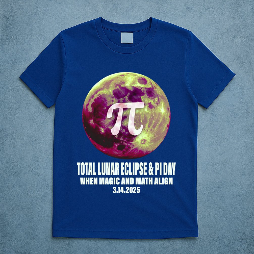 Lunar Eclipse Pi Day 3/14/2025 Total Lunar Eclipse 2025 Gift T-Shirt