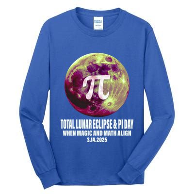 Lunar Eclipse Pi Day 3/14/2025 Total Lunar Eclipse 2025 Gift Tall Long Sleeve T-Shirt