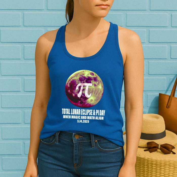 Lunar Eclipse Pi Day 3/14/2025 Total Lunar Eclipse 2025 Gift Womens Tank Top