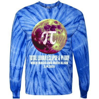 Lunar Eclipse Pi Day 3/14/2025 Total Lunar Eclipse 2025 Gift Tie-Dye Long Sleeve Shirt
