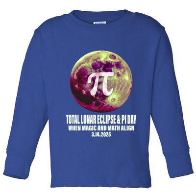 Lunar Eclipse Pi Day 3/14/2025 Total Lunar Eclipse 2025 Gift Toddler Long Sleeve Shirt