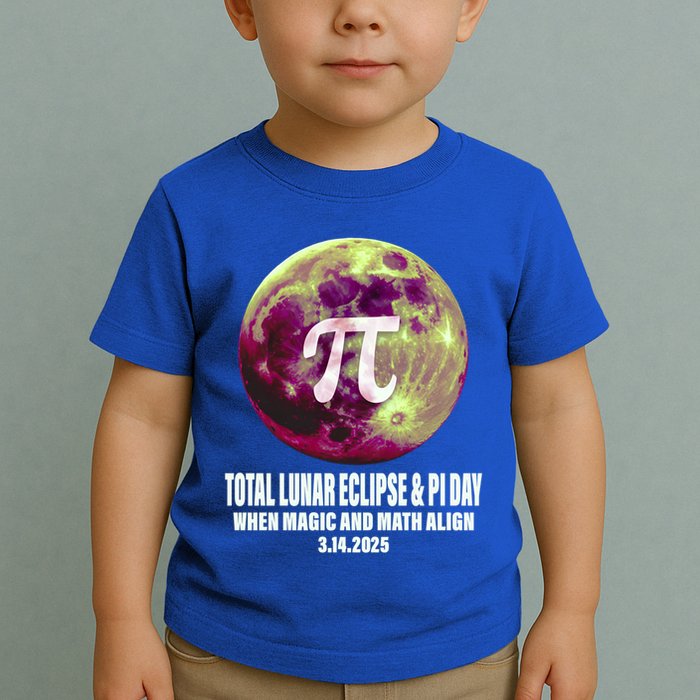 Lunar Eclipse Pi Day 3/14/2025 Total Lunar Eclipse 2025 Gift Toddler T-Shirt