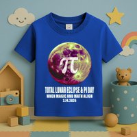 Lunar Eclipse Pi Day 3/14/2025 Total Lunar Eclipse 2025 Gift Toddler T-Shirt