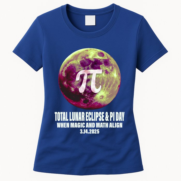 Lunar Eclipse Pi Day 3/14/2025 Total Lunar Eclipse 2025 Gift Womens T-Shirt