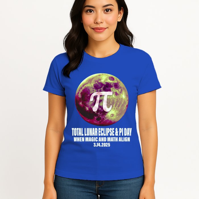 Lunar Eclipse Pi Day 3/14/2025 Total Lunar Eclipse 2025 Gift Womens T-Shirt