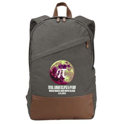 Lunar Eclipse Pi Day 3/14/2025 Total Lunar Eclipse 2025 Gift Cotton Canvas Backpack