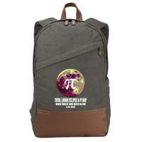Lunar Eclipse Pi Day 3/14/2025 Total Lunar Eclipse 2025 Gift Cotton Canvas Backpack
