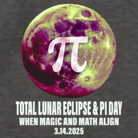 Lunar Eclipse Pi Day 3/14/2025 Total Lunar Eclipse 2025 Gift Vector Backpack