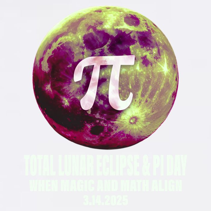 Lunar Eclipse Pi Day 3/14/2025 Total Lunar Eclipse 2025 Gift Garment-Dyed Sweatshirt