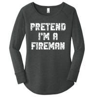 Lazy Easy Pretend I'm Fireman Party Halloween Costume Simple Women's Perfect Tri Tunic Long Sleeve Shirt