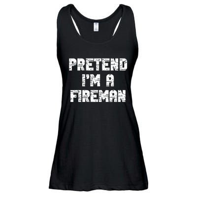 Lazy Easy Pretend I'm Fireman Party Halloween Costume Simple Ladies Essential Flowy Tank