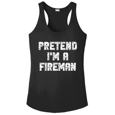 Lazy Easy Pretend I'm Fireman Party Halloween Costume Simple Ladies PosiCharge Competitor Racerback Tank