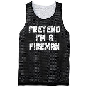 Lazy Easy Pretend I'm Fireman Party Halloween Costume Simple Mesh Reversible Basketball Jersey Tank