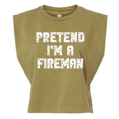 Lazy Easy Pretend I'm Fireman Party Halloween Costume Simple Garment-Dyed Women's Muscle Tee