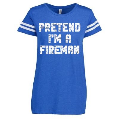 Lazy Easy Pretend I'm Fireman Party Halloween Costume Simple Enza Ladies Jersey Football T-Shirt