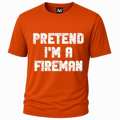 Lazy Easy Pretend I'm Fireman Party Halloween Costume Simple Cooling Performance Crew T-Shirt