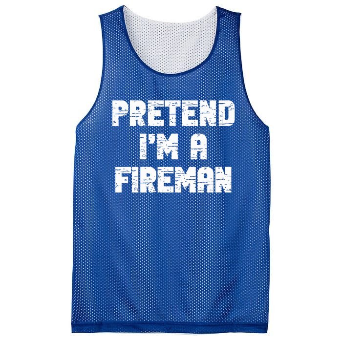 Lazy Easy Pretend I'm Fireman Party Halloween Costume Simple Mesh Reversible Basketball Jersey Tank