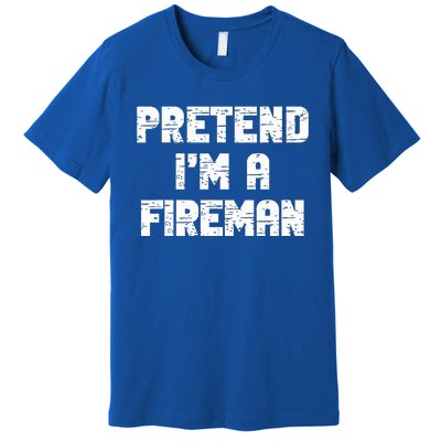 Lazy Easy Pretend I'm Fireman Party Halloween Costume Simple Premium T-Shirt