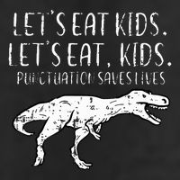 Lets Eat Punctuation Saves Lives Dino 15oz Campfire Ceramic Mug