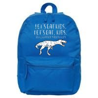 Lets Eat Punctuation Saves Lives Dino 16 in Basic Backpack