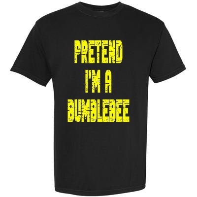 Lazy Easy Pretend A Bumblebee Party Halloween Costume Simple Garment-Dyed Heavyweight T-Shirt