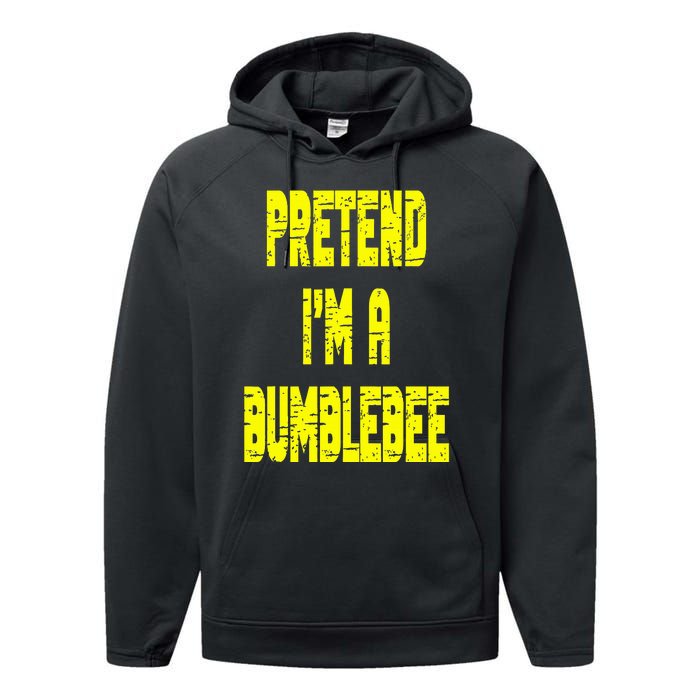 Lazy Easy Pretend A Bumblebee Party Halloween Costume Simple Performance Fleece Hoodie