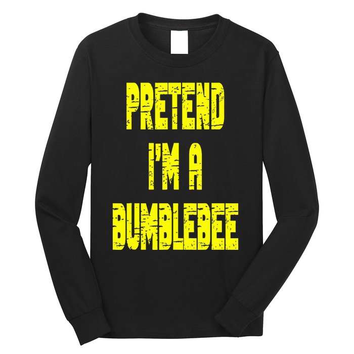 Lazy Easy Pretend A Bumblebee Party Halloween Costume Simple Long Sleeve Shirt