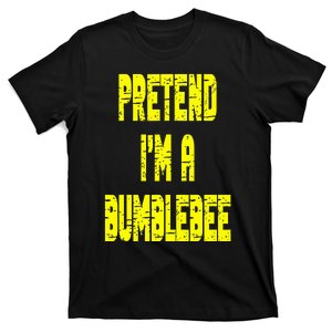 Lazy Easy Pretend A Bumblebee Party Halloween Costume Simple T-Shirt