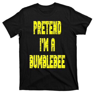 Lazy Easy Pretend A Bumblebee Party Halloween Costume Simple T-Shirt