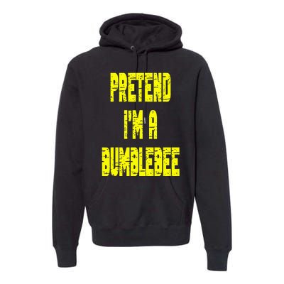 Lazy Easy Pretend A Bumblebee Party Halloween Costume Simple Premium Hoodie