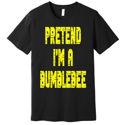 Lazy Easy Pretend A Bumblebee Party Halloween Costume Simple Premium T-Shirt