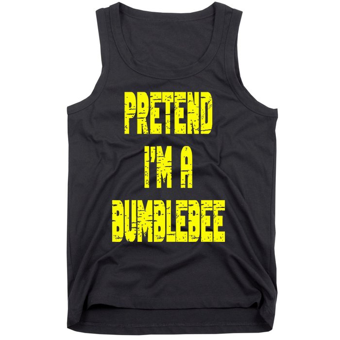 Lazy Easy Pretend A Bumblebee Party Halloween Costume Simple Tank Top