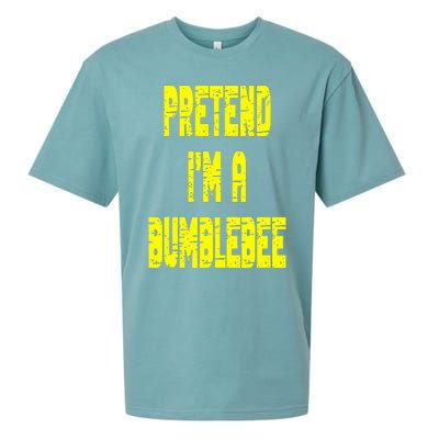 Lazy Easy Pretend A Bumblebee Party Halloween Costume Simple Sueded Cloud Jersey T-Shirt