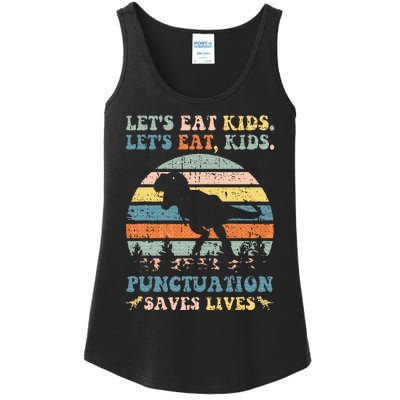 Lets Eat Punctuation Saves Lives Ladies Essential Tank