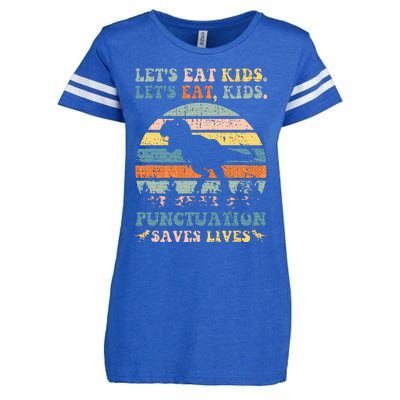 Lets Eat Punctuation Saves Lives Enza Ladies Jersey Football T-Shirt