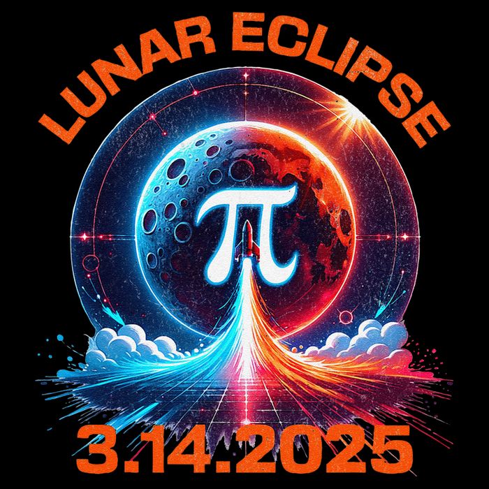 Lunar Eclipse Pi Day 2025 Rocket Launch Baby Bodysuit