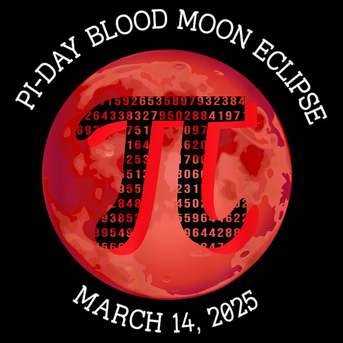 Lunar Eclipse Pi Day 2025 Blood Moon Eclipse March 14 2025 Daily Commute Backpack