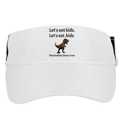 LetS Eat Punctuation Saves Lives Funny Grammar Adult Drive Performance Visor