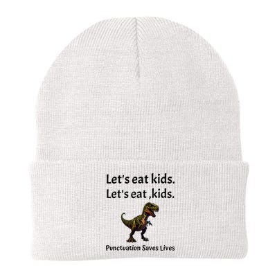 LetS Eat Punctuation Saves Lives Funny Grammar Knit Cap Winter Beanie